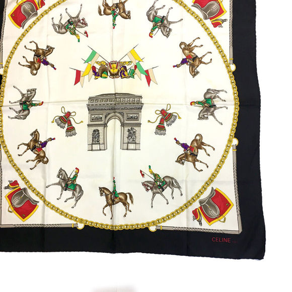 Celine Arc De Triomphe Multicolor Silk #77623C56 - Picture 4 of 8